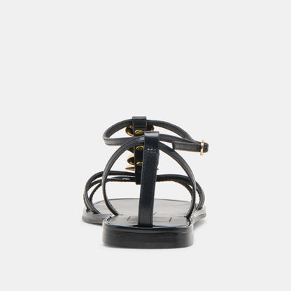 Dolce Vita Faun Black Leather Sandals