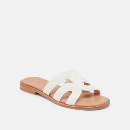 Dolce Vita EMON SANDALS WHITE RAFFIA