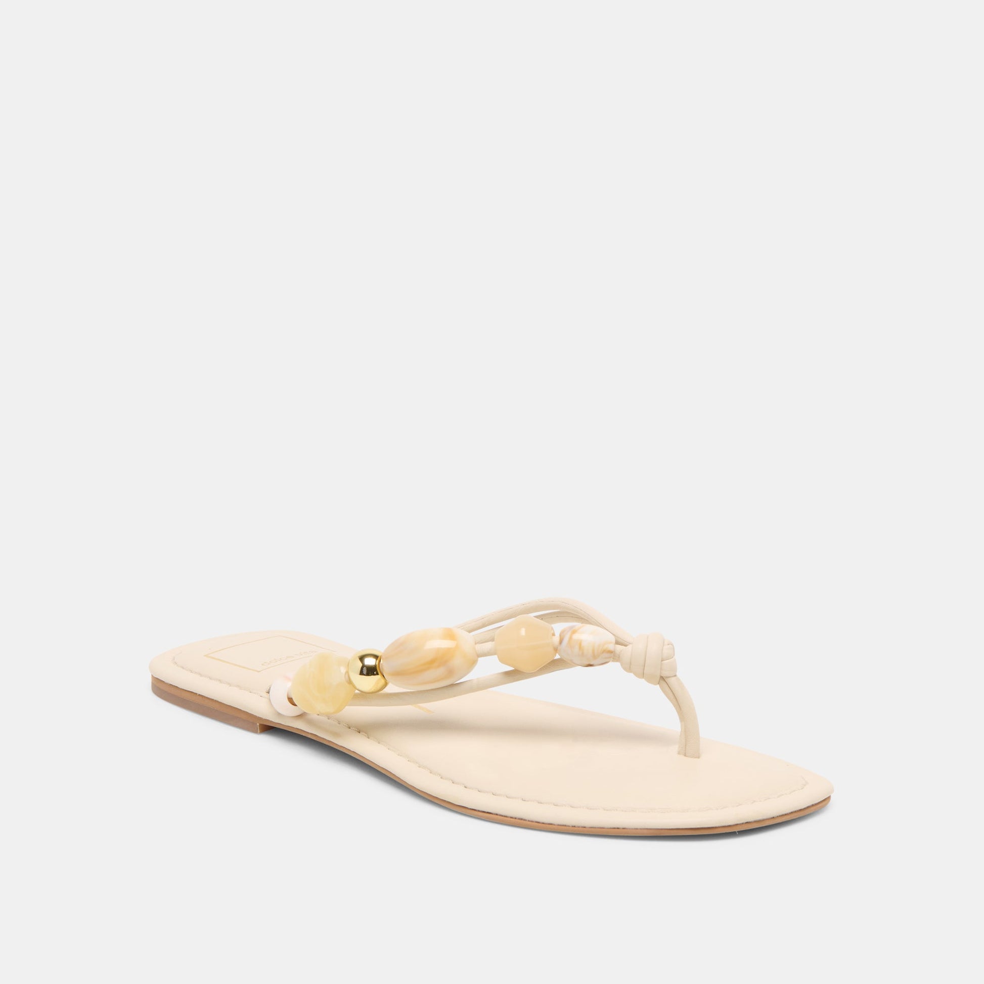 Dolce Vita Cely Ivory Leather Sandals