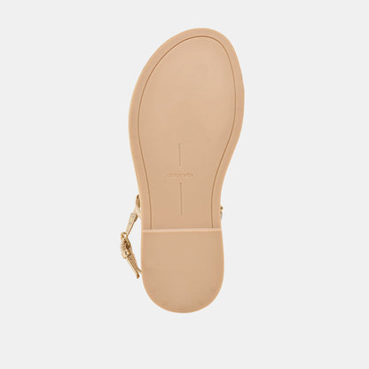 Dolce Vita Dom Gold Distressed Leather Sandals