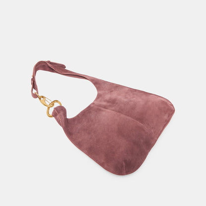 Dolce Vita Johnnie Burgundy Suede Shoulder Bag