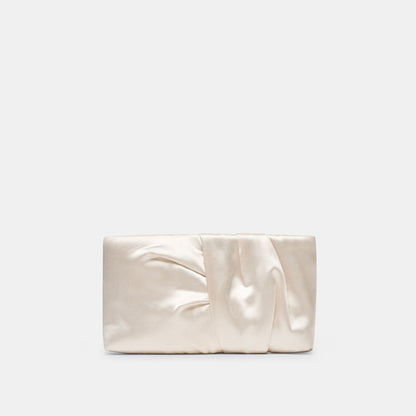 Dolce Vita Rozey White Satin Clutch