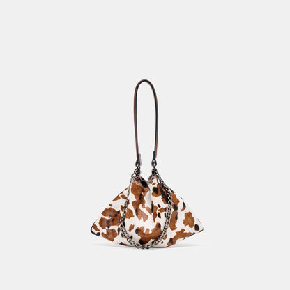 Dolce Vita Jagger Cocoa Calf Hair Shoulder Bag
