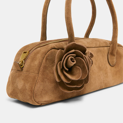 Dolce Vita Boracay Brown Suede Shoulder Bag