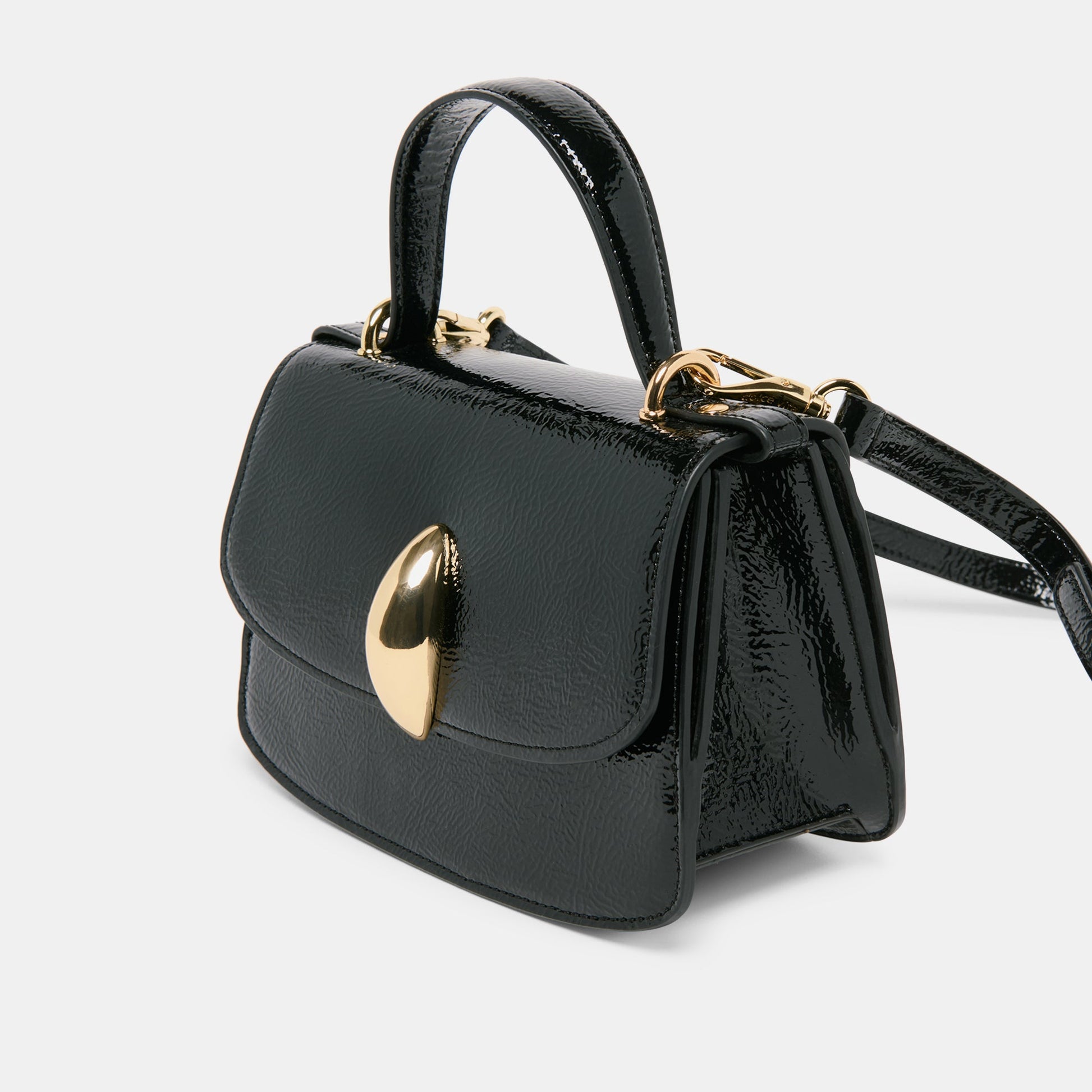 Dolce Vita Lucia Black Crackled Stella Crossbody