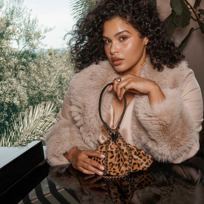 Dolce Vita Jagger Leopard Calf Hair Shoulder Bag