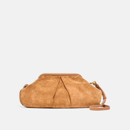 Dolce Vita Sahara Cognac Suede Clutch