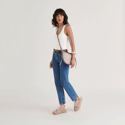 Dolce Vita Burano Grey Leather Crossbody