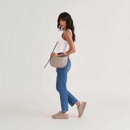 Dolce Vita Burano Grey Leather Crossbody