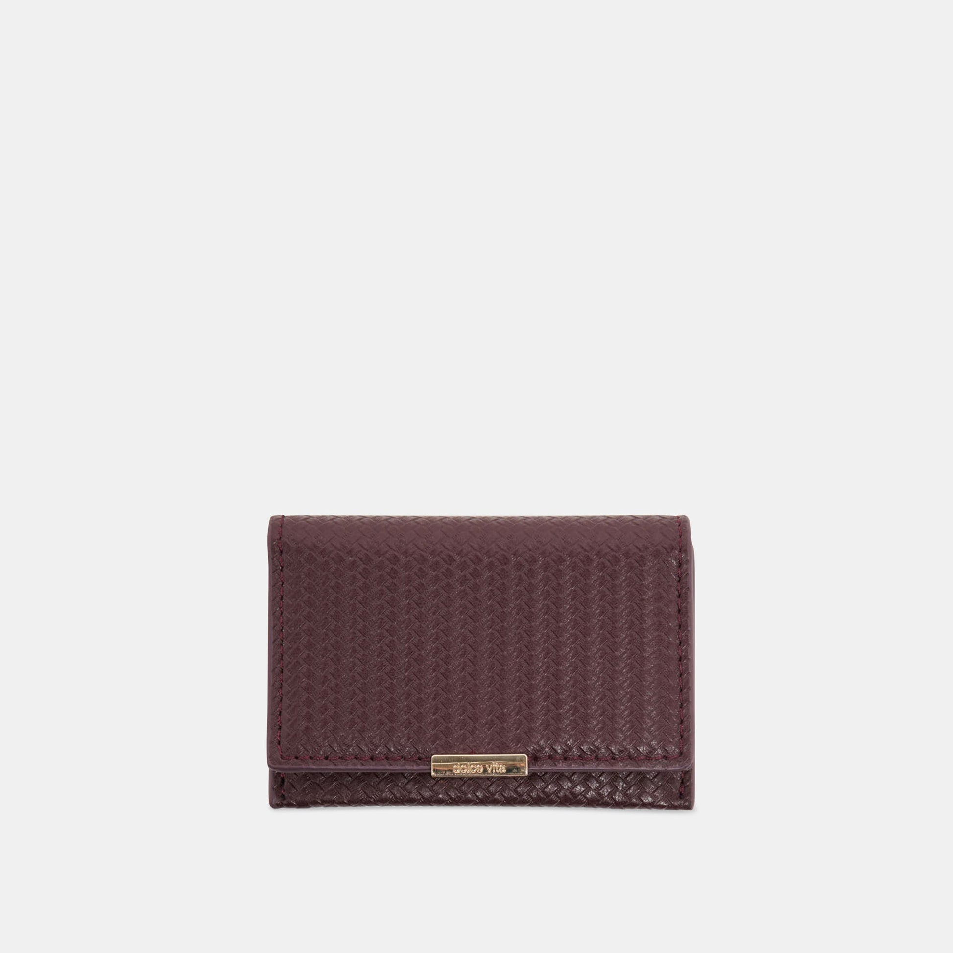 Dolce Vita Mini-Me Burgundy Woven Stella Wallet