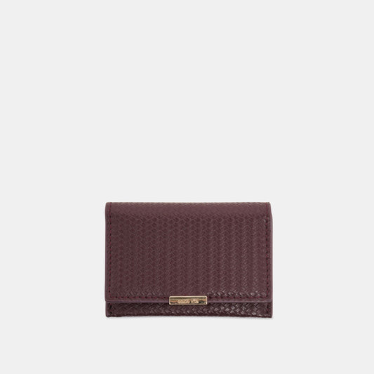 Dolce Vita Mini-Me Burgundy Woven Stella Wallet