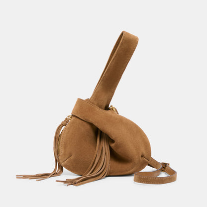 Dolce Vita Zury Camel Suede Handbag
