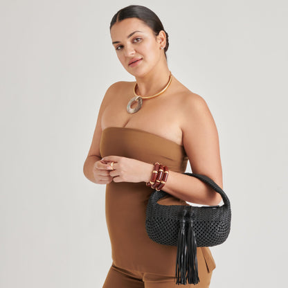 Dolce Vita Zenia Black Leather Handbag