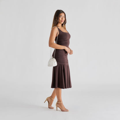 Dolce Vita Kendall White Satin Clutch