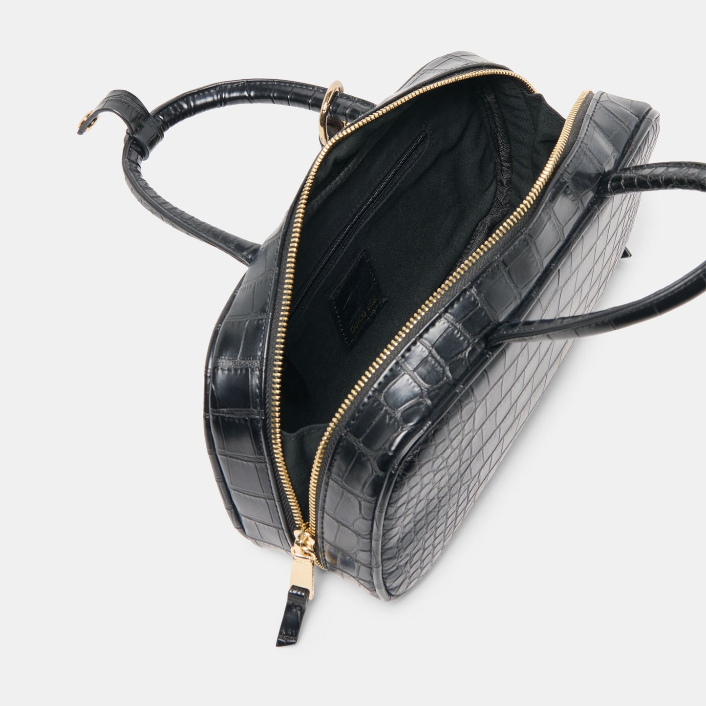 Dolce Vita Flyn Black Croco Stella Handbag