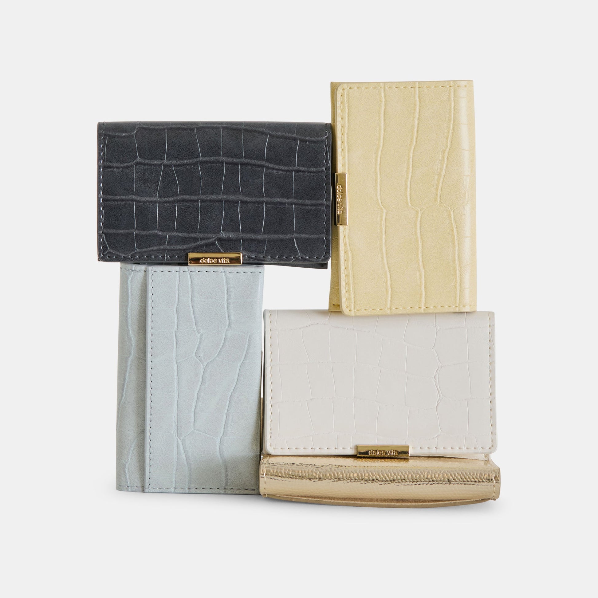 Dolce Vita Mini-Me Grey Croco Stella Wallet
