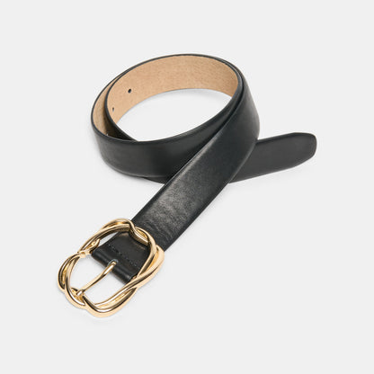 Dolce Vita Braided Black Gold Buckle Belt