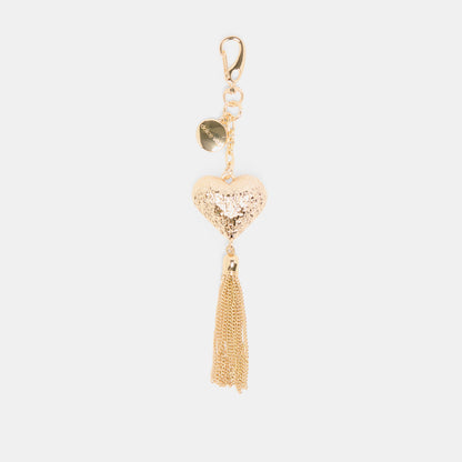 Dolce Vita Heart Tassel Gold Bag Charm