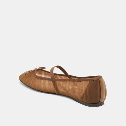 Dolce Vita Raeven Mid Brown Tulle Ballet Flats