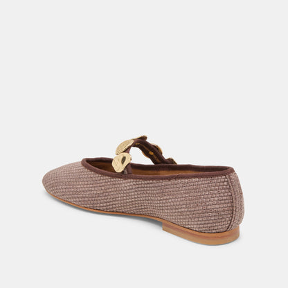 Dolce Vita RELAN BALLET FLATS WALNUT RAFFIA