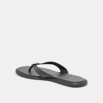 Dolce Vita Jaina Black Leather Sandals