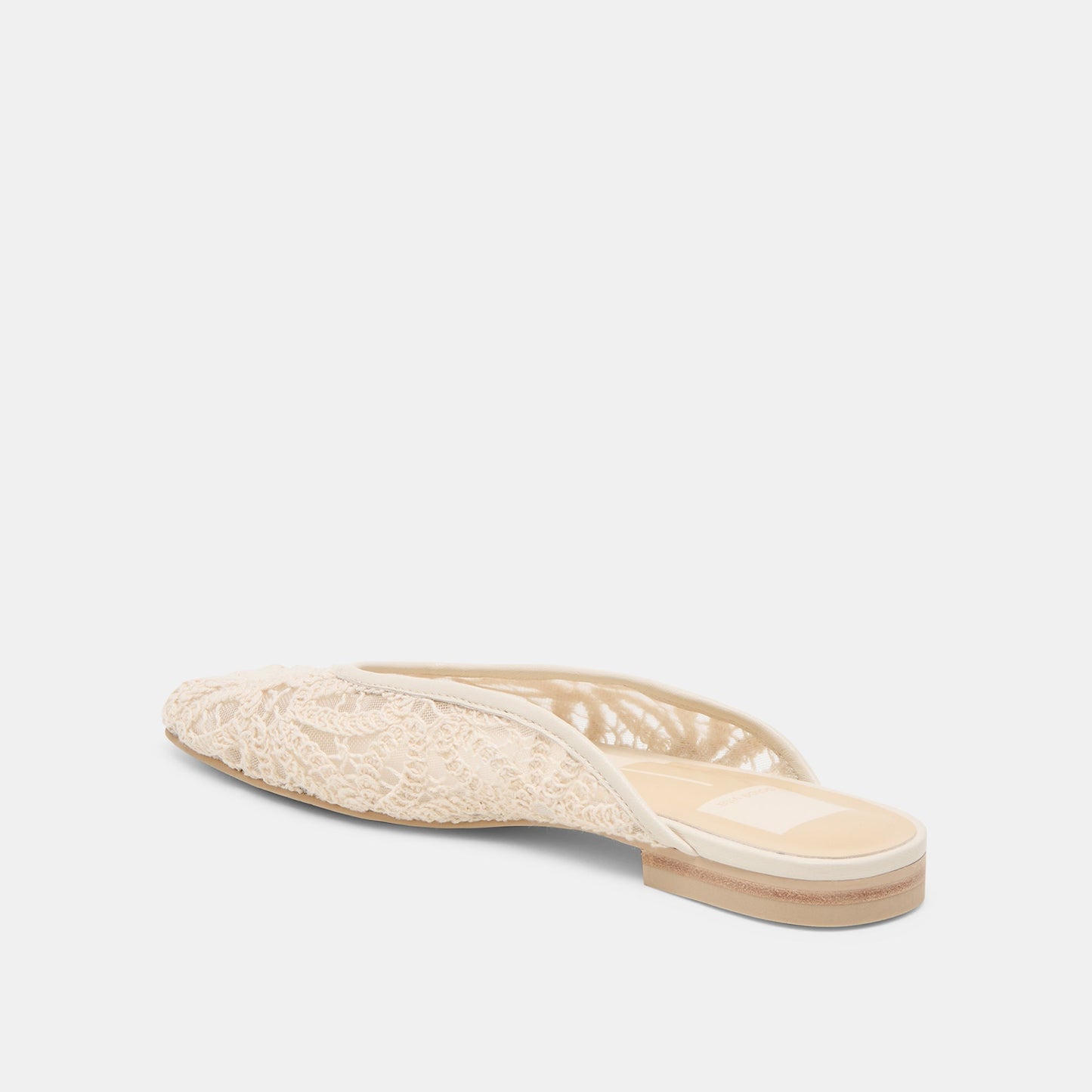Dolce Vita Aubrie Ivory Macrame Mesh Flats